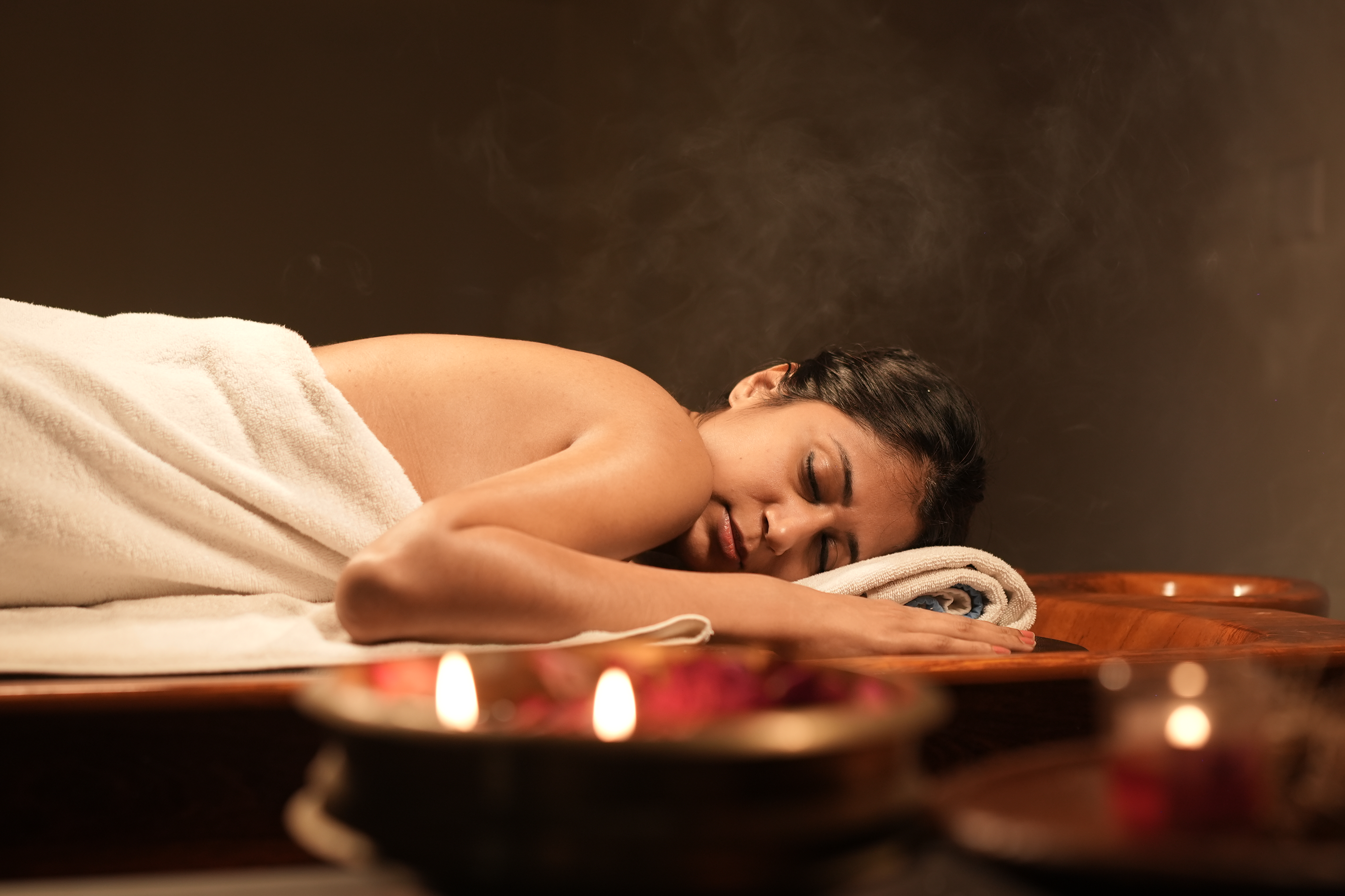 Ayurvedic spa treatment at Pranavam Resort