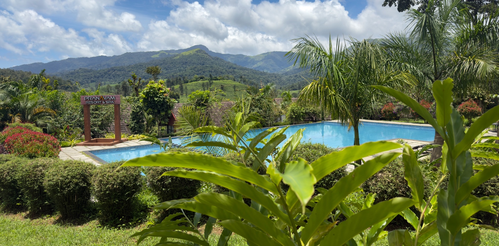 Misty mountain morning at Pranavam resort